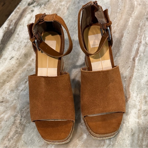 Women’s DOLCE VITA Otto wedge platform brown suede sandals- Size 9 - Picture 6 of 9